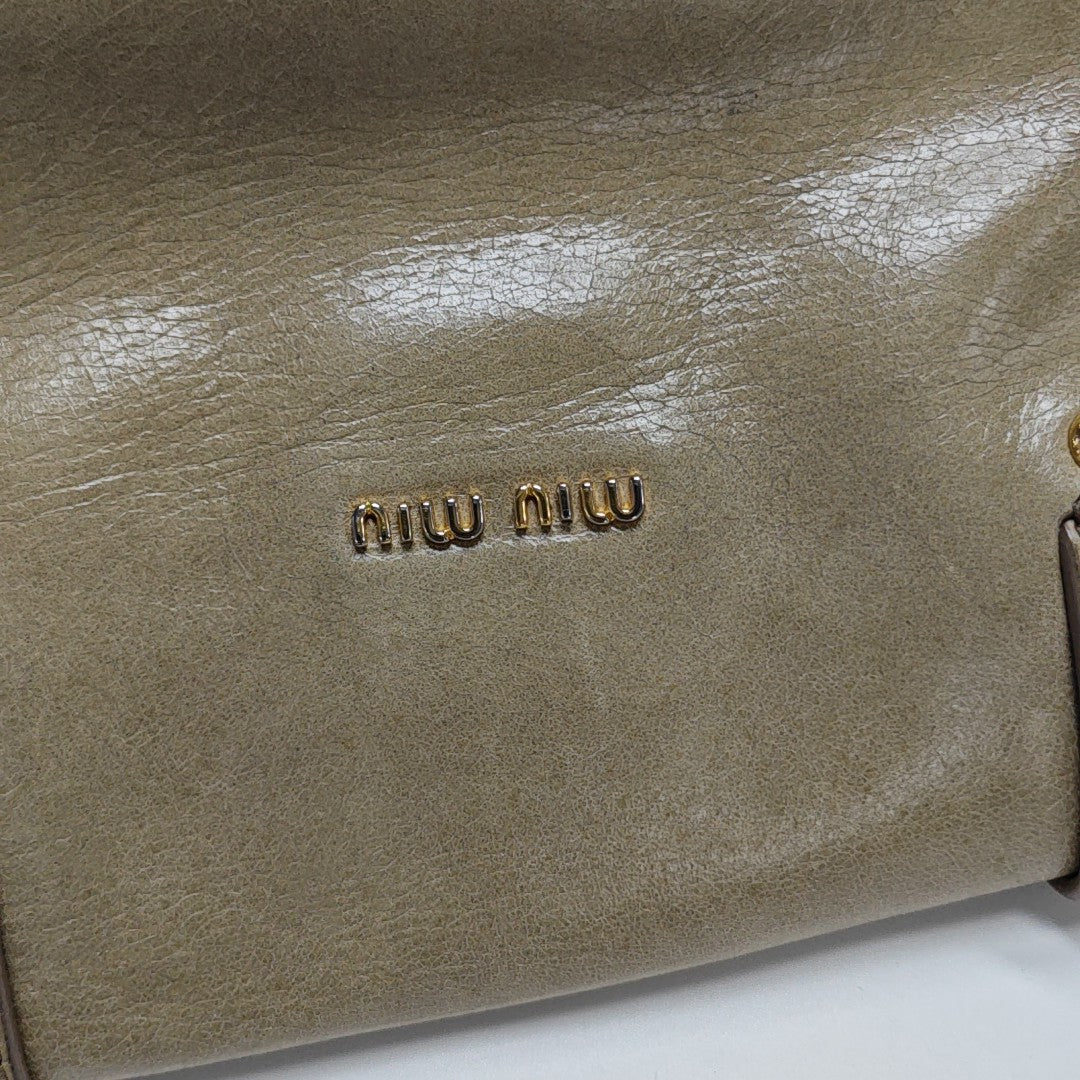 Calfskin Shoulder Bag Beige