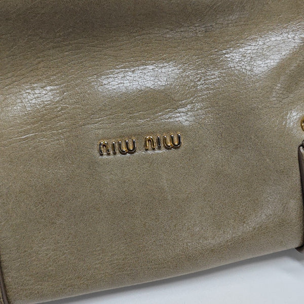 Calfskin Shoulder Bag Beige