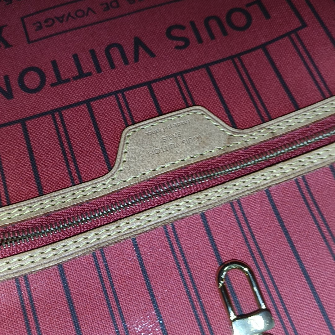 NEVERFULL MM Monogram Coated Canvas Brown