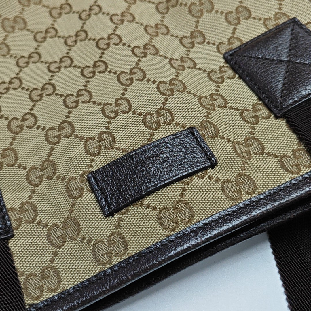 Monogram Canvas Tote Bag Brown