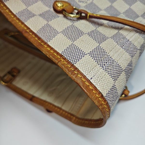 NEVERFULL MM Damier Azur Coated Canvas Beige