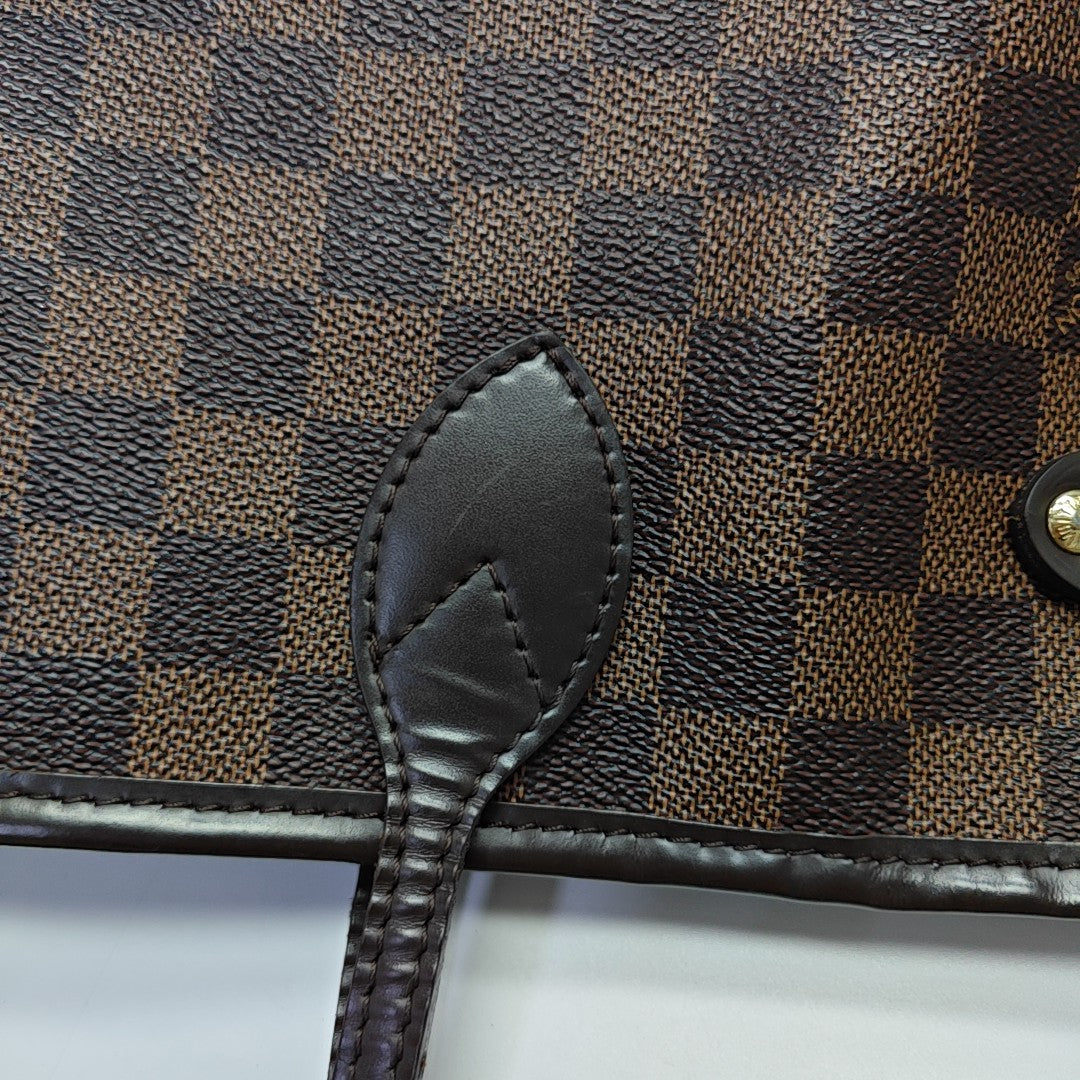 NEVERFULL MM Damier Ebene Coated Canvas Brown