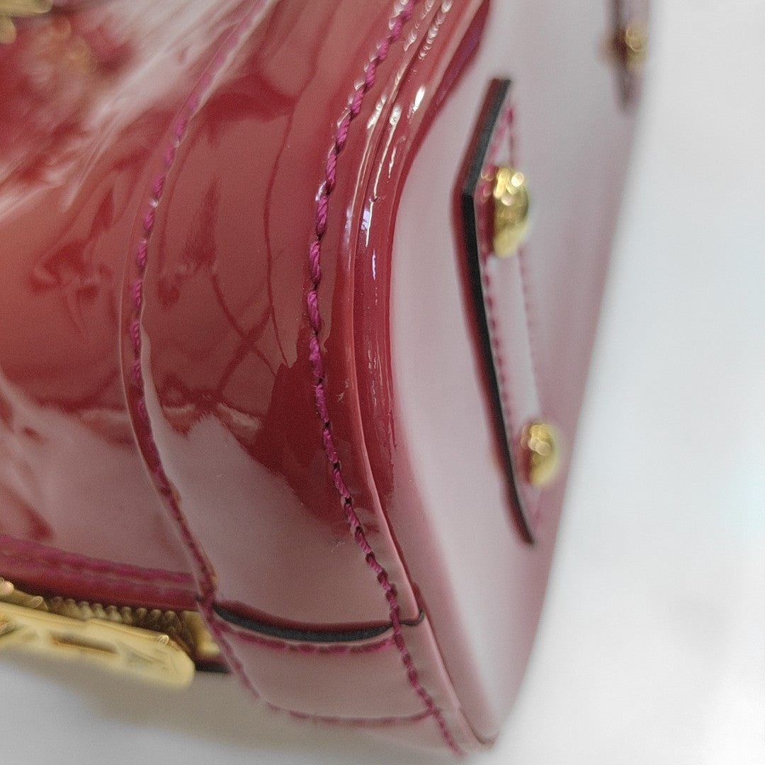 ALMA BB Monogram Patent Leather Red