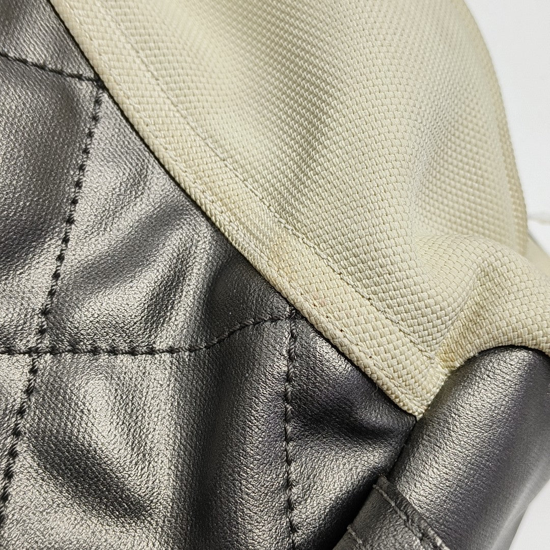 PARIS BIARRITZ Quilted Coated Canvas Gray