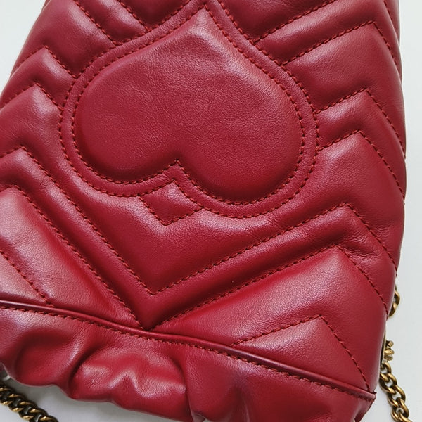 GG Marmont Mini Piel de Becerro Roja