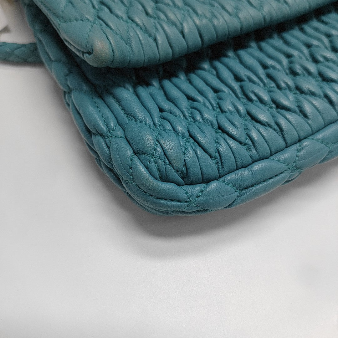 Crystal Quilted Lambskin Blue