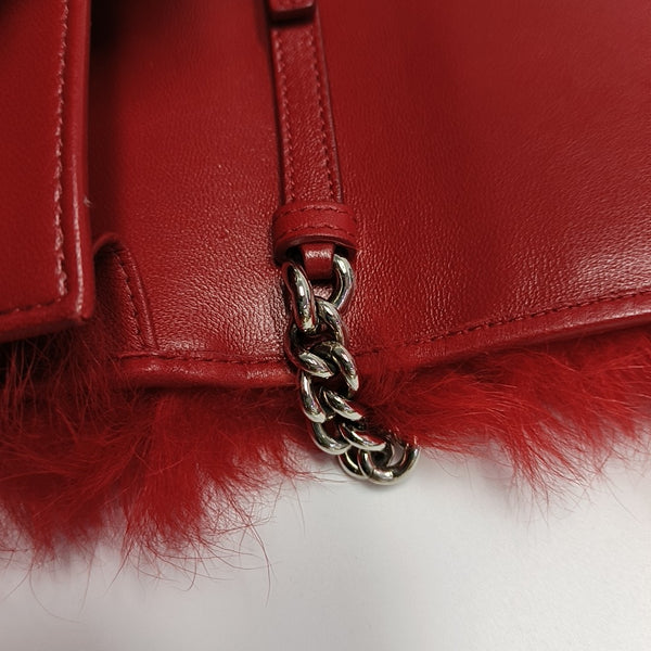 Fabric Shoulder Bag Red