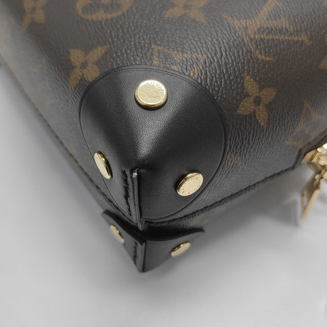 PETITE MALLE Monogram Coated Canvas Brown