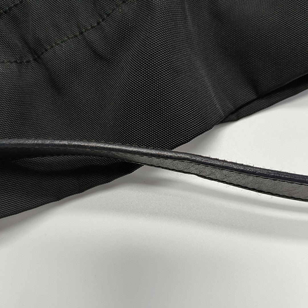 Nylon Top Handle Bag Black