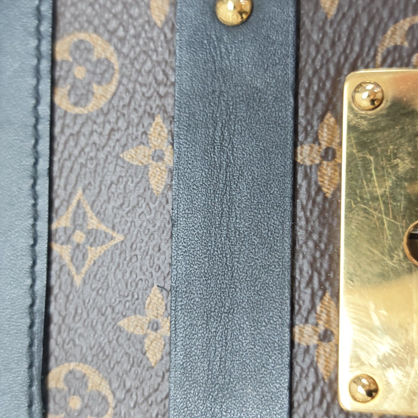 PETITE MALLE Monogram Coated Canvas Brown