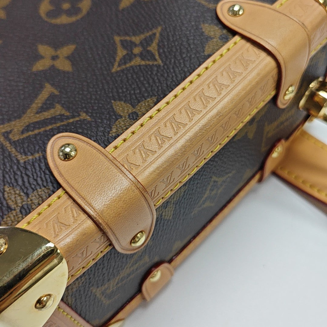 SIDE TRUNK MM Monogram Coated Canvas Brown