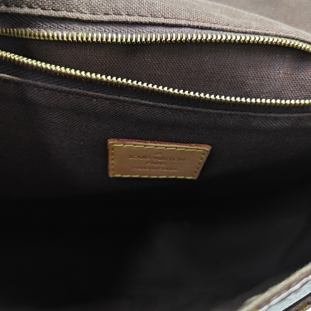 MENILMONTANT MM Monogram Coated Canvas Brown