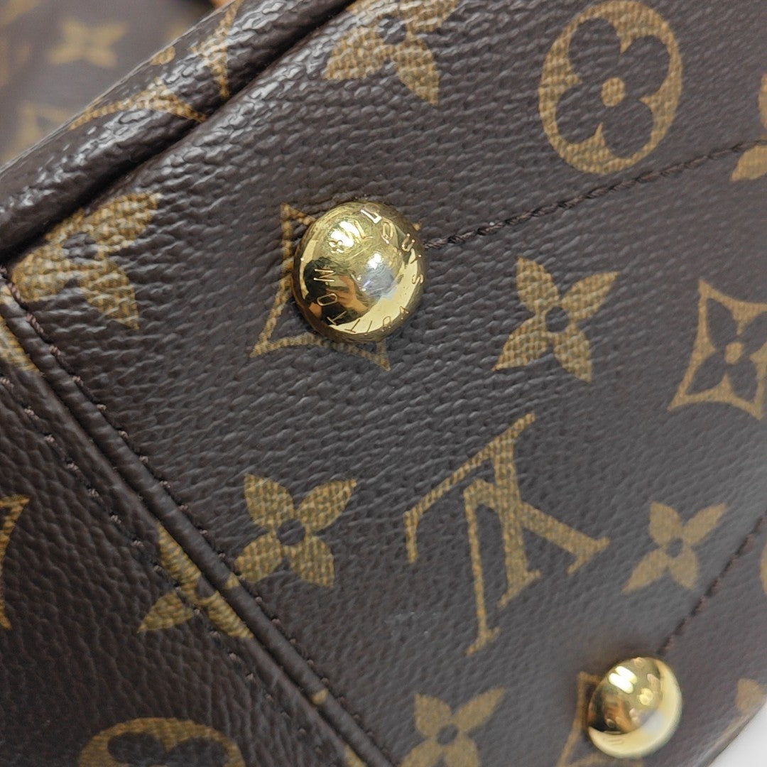 PALLAS MM Monogram Coated Canvas Brown