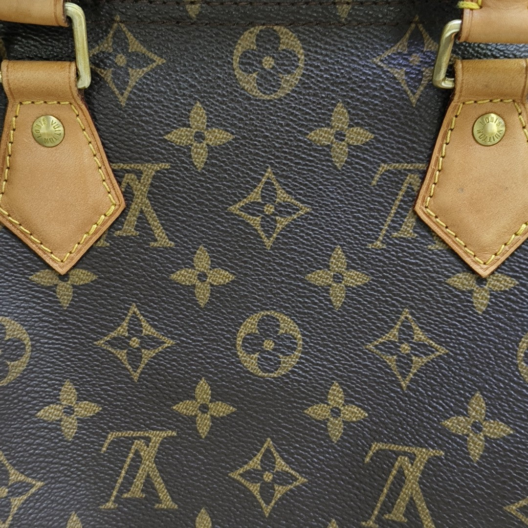 SPEEDY 30 Monogram Coated Canvas Brown