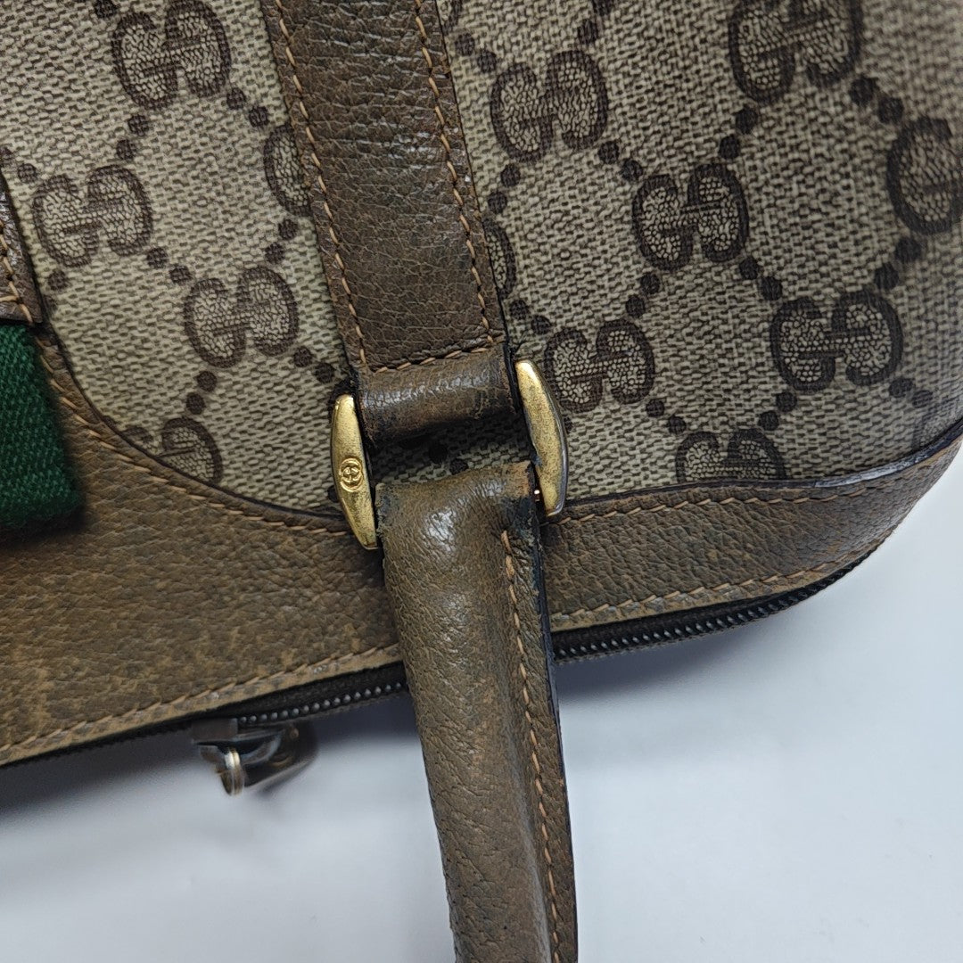 Monogram Coated Canvas Top Handle Bag Beige