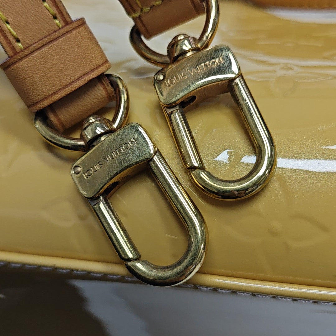 BREA MM Monogram Patent Leather Yellow