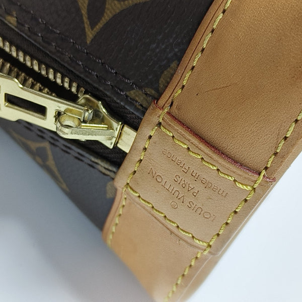 ALMA BB Monogram Coated Canvas Brown