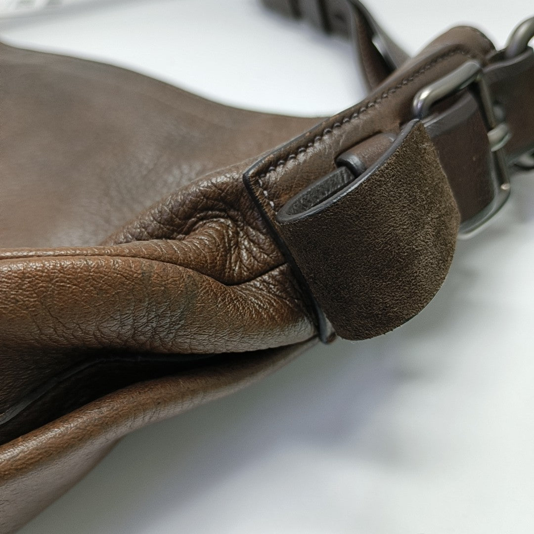 Calfskin Shoulder Bag Brown