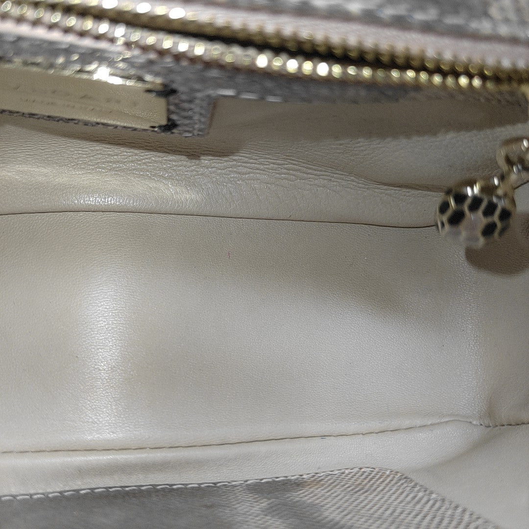 SERPENTI CABOCHON Small Quilted Python Beige