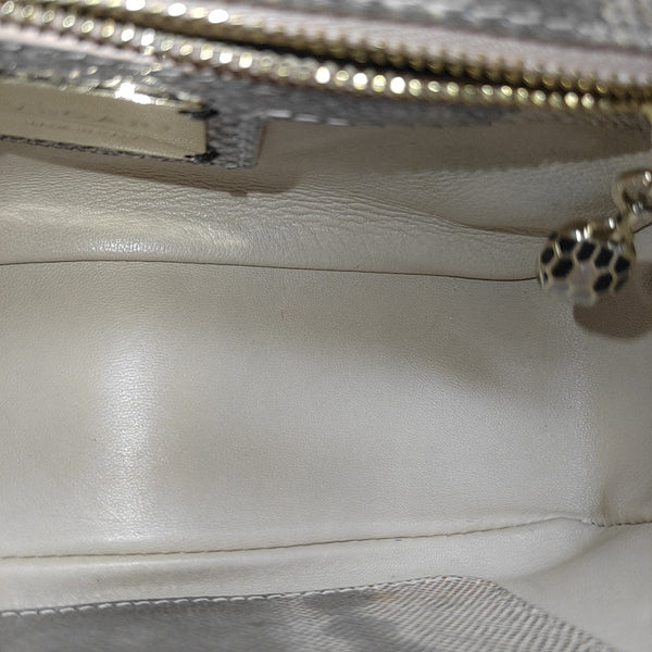 SERPENTI CABOCHON Small Quilted Python Beige