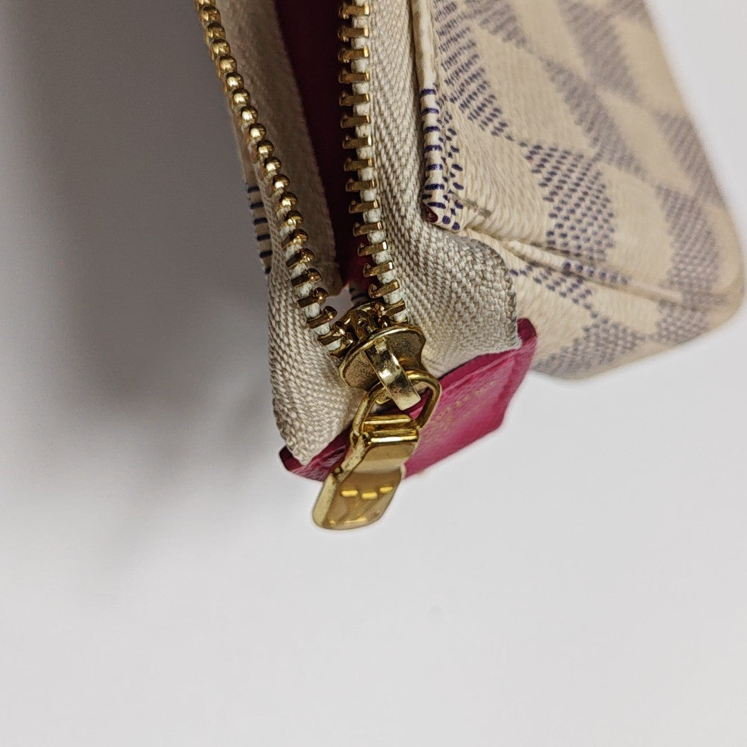 ACCESSOIRES Mini Damier Azur Coated Canvas White