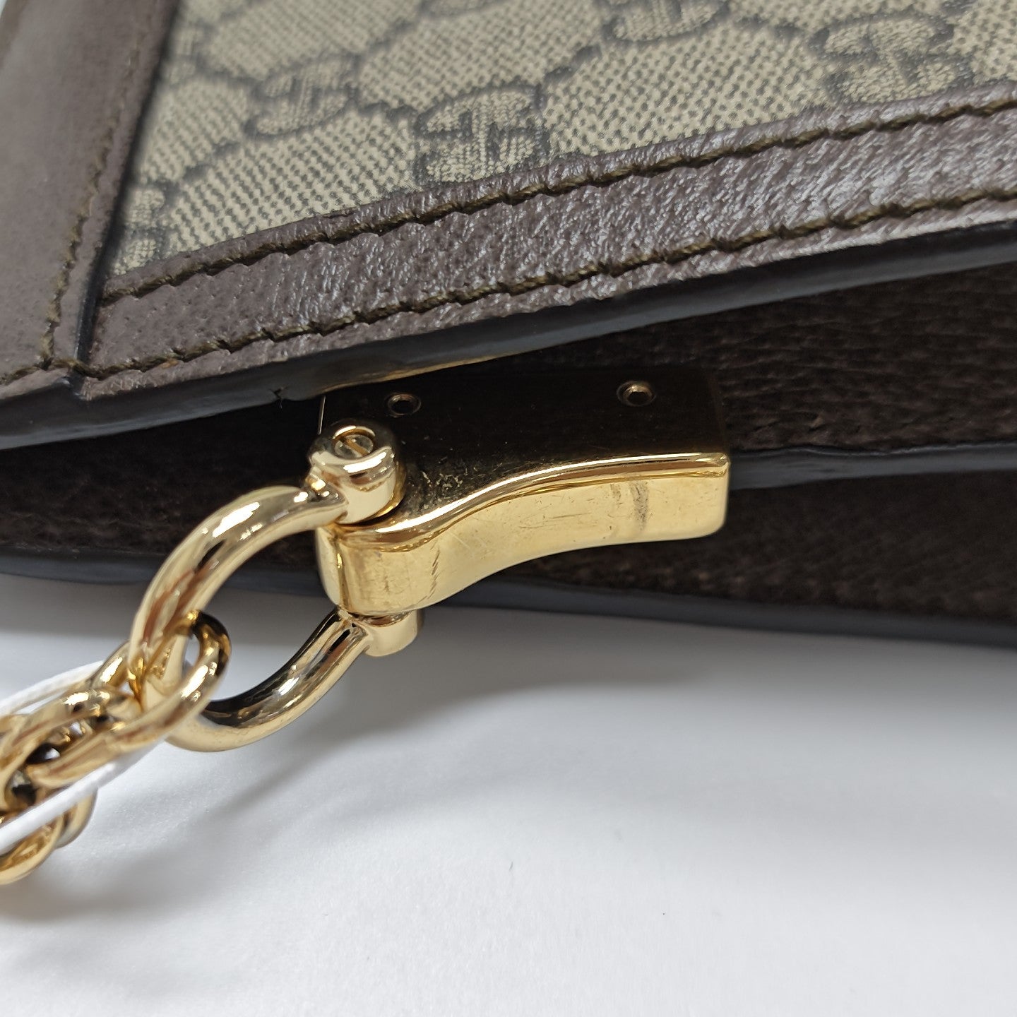Ophidia Small Monogram Coated Canvas Beige