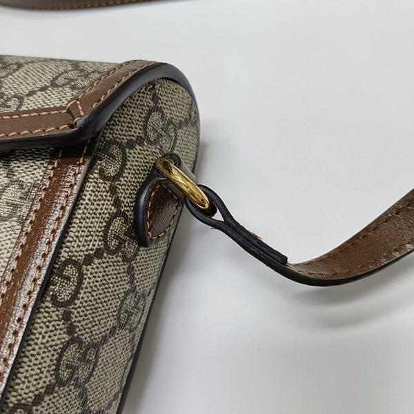 Horsebit 1955 Mini Monogram Coated Canvas Beige