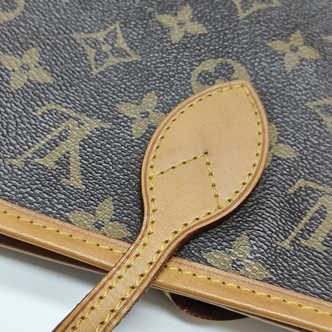 NEVERFULL MM Monogram Coated Canvas Brown