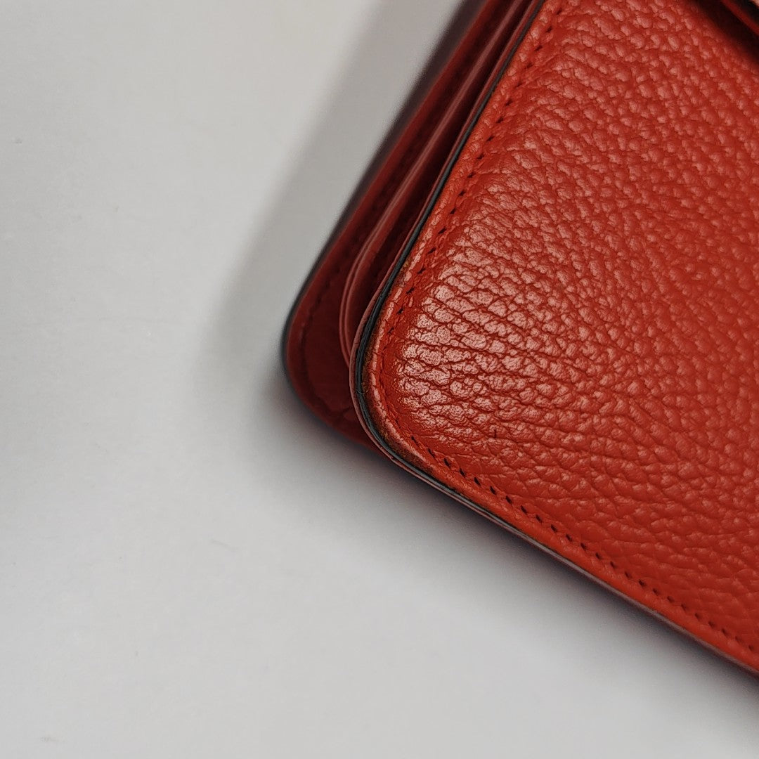 Interlocking G Small Calfskin Orange
