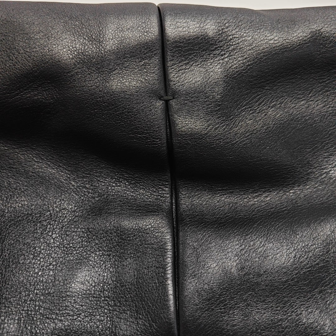 Calfskin Top Handle Bag Black