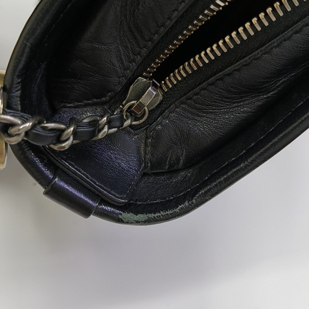 GABRIELLE Small Quilted Calfskin Black