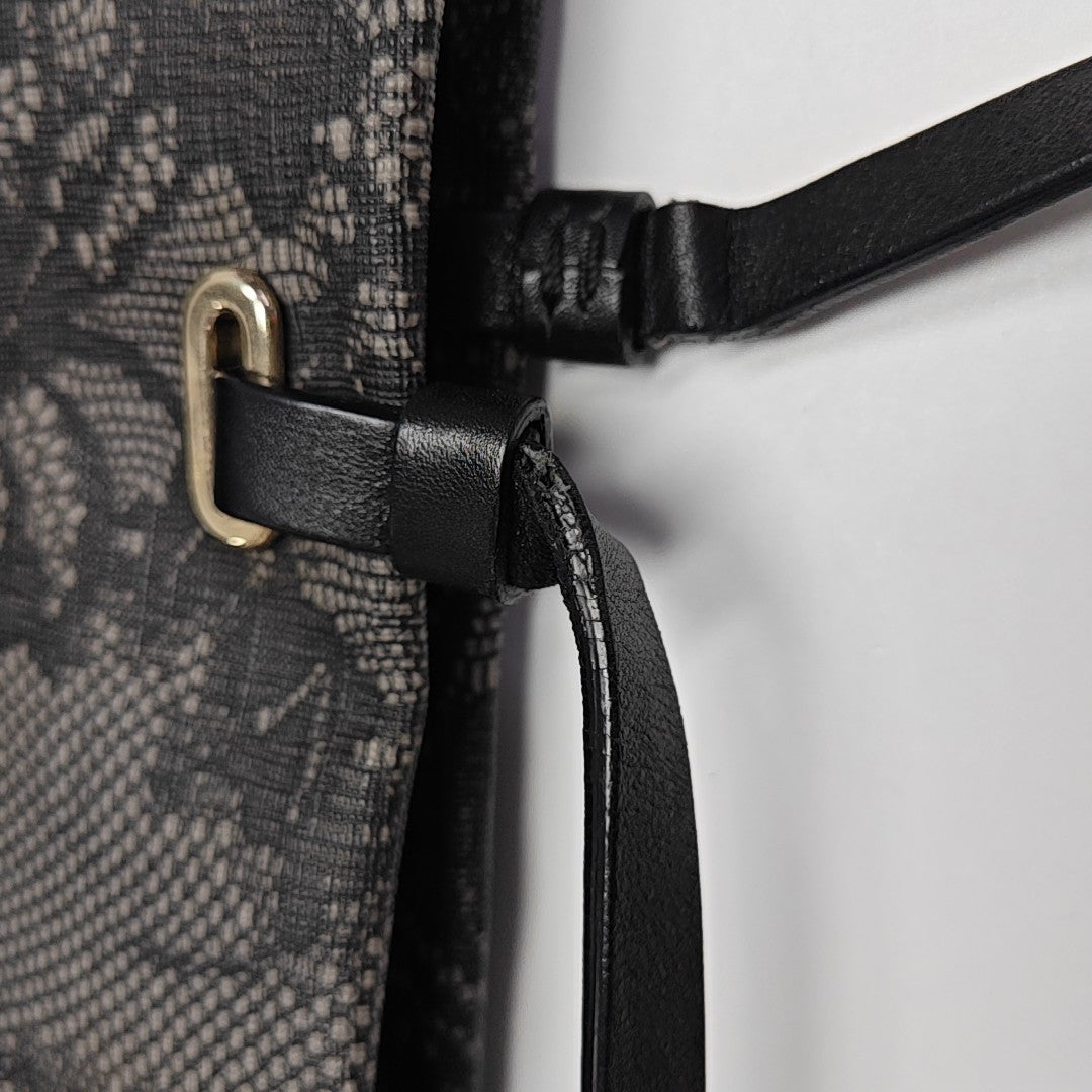 Coated Canvas Tote Bag Black