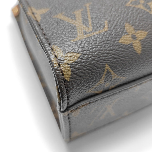 SAC PLAT BB Monogram Coated Canvas Brown