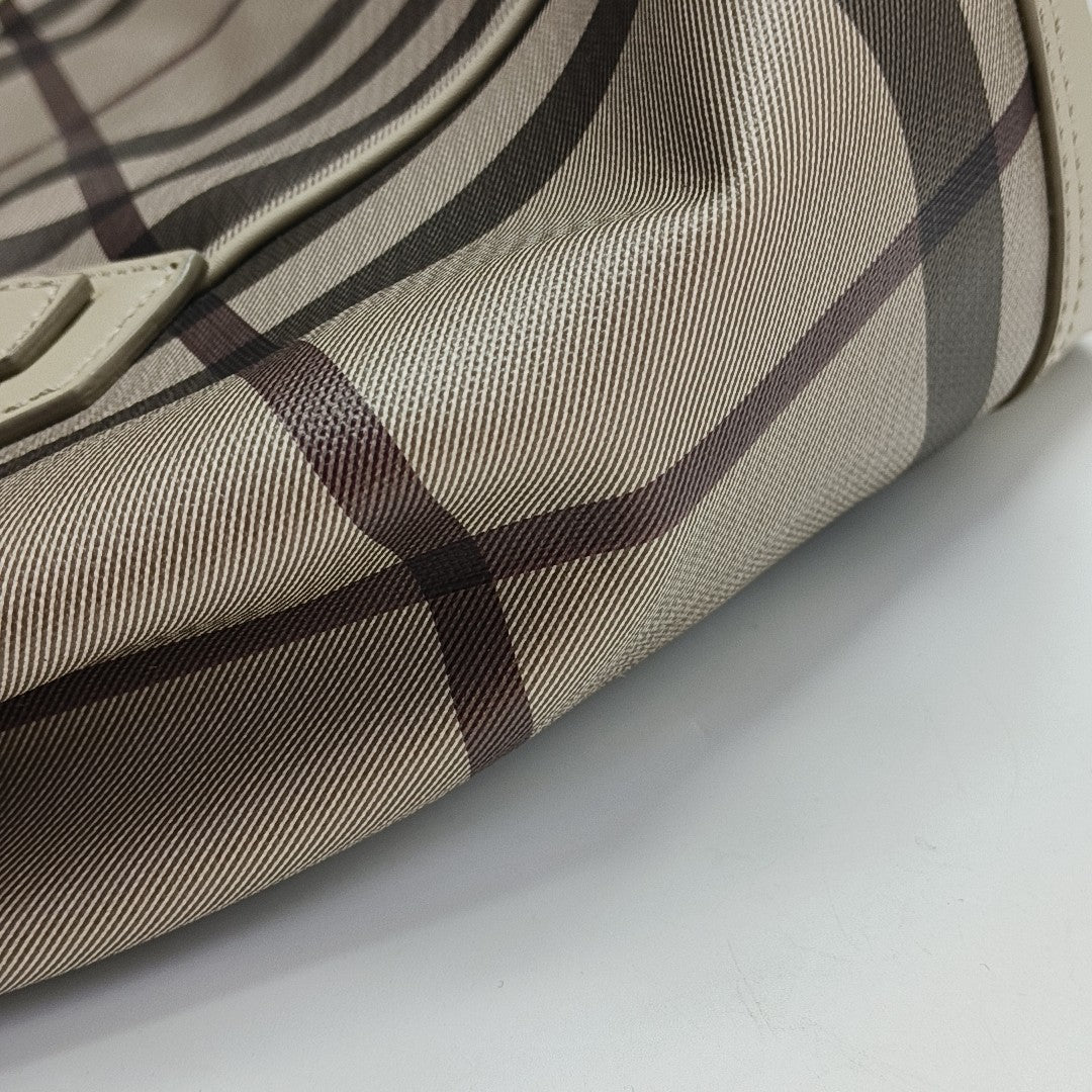 Coated Canvas Top Handle Bag Gray