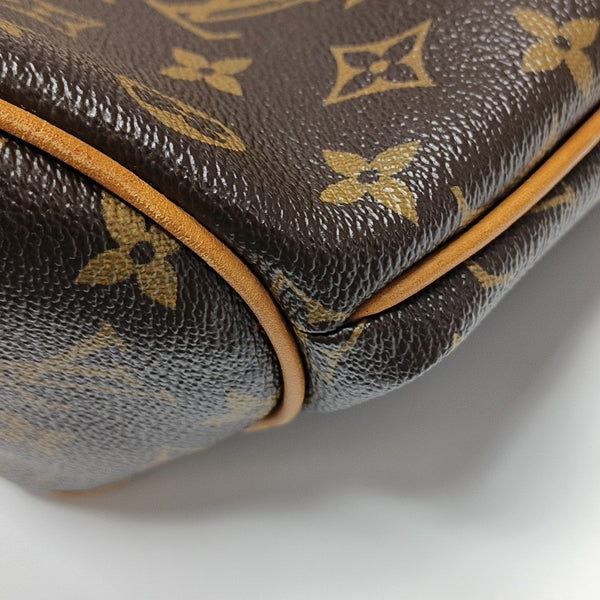 Monogram Coated Canvas Top Handle Bag Brown