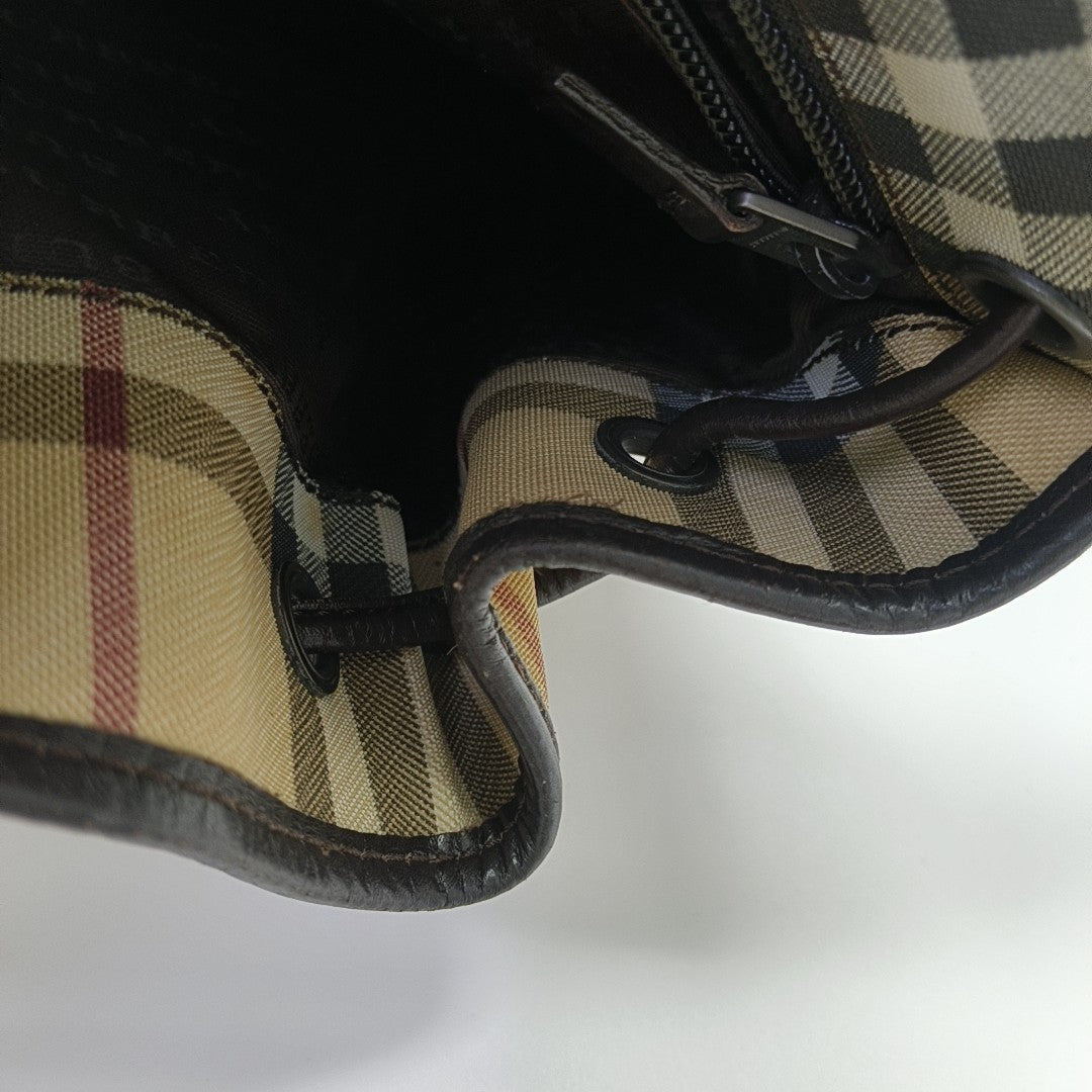 Coated Canvas Backpack Beige