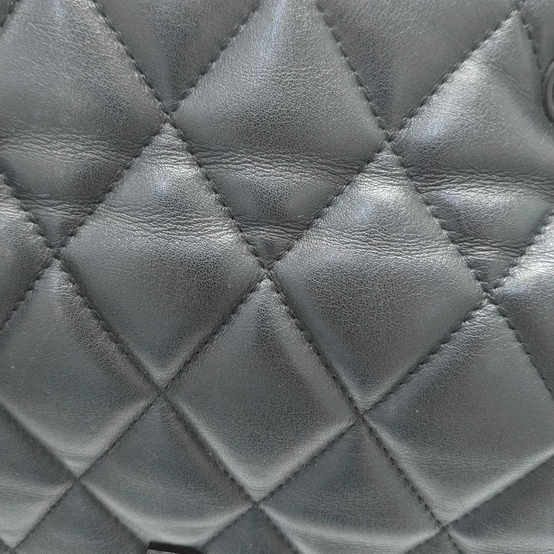 B. Medium Quilted Calfskin Black