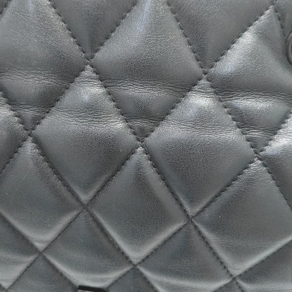 B. Medium Quilted Calfskin Black
