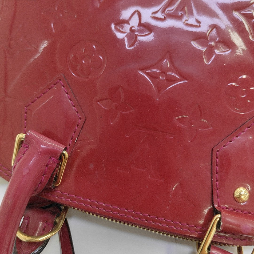 ALMA BB Monogram Patent Leather Red