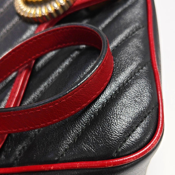 GG Marmont Medium Quilted Calfskin Black