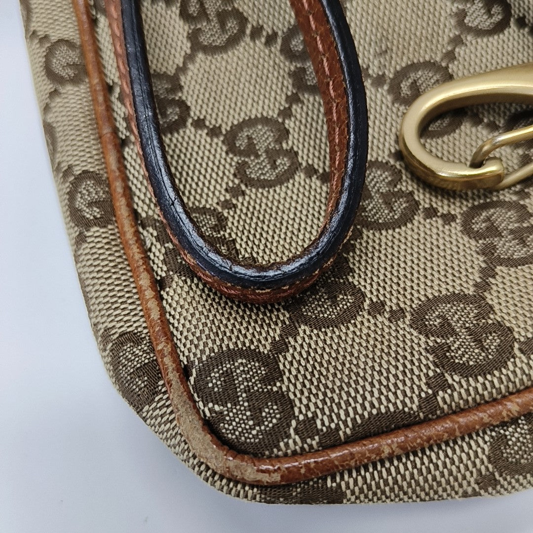 Monogram Canvas Shoulder Bag Beige