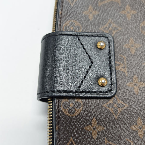 TRUNK Monogram Coated Canvas Brown