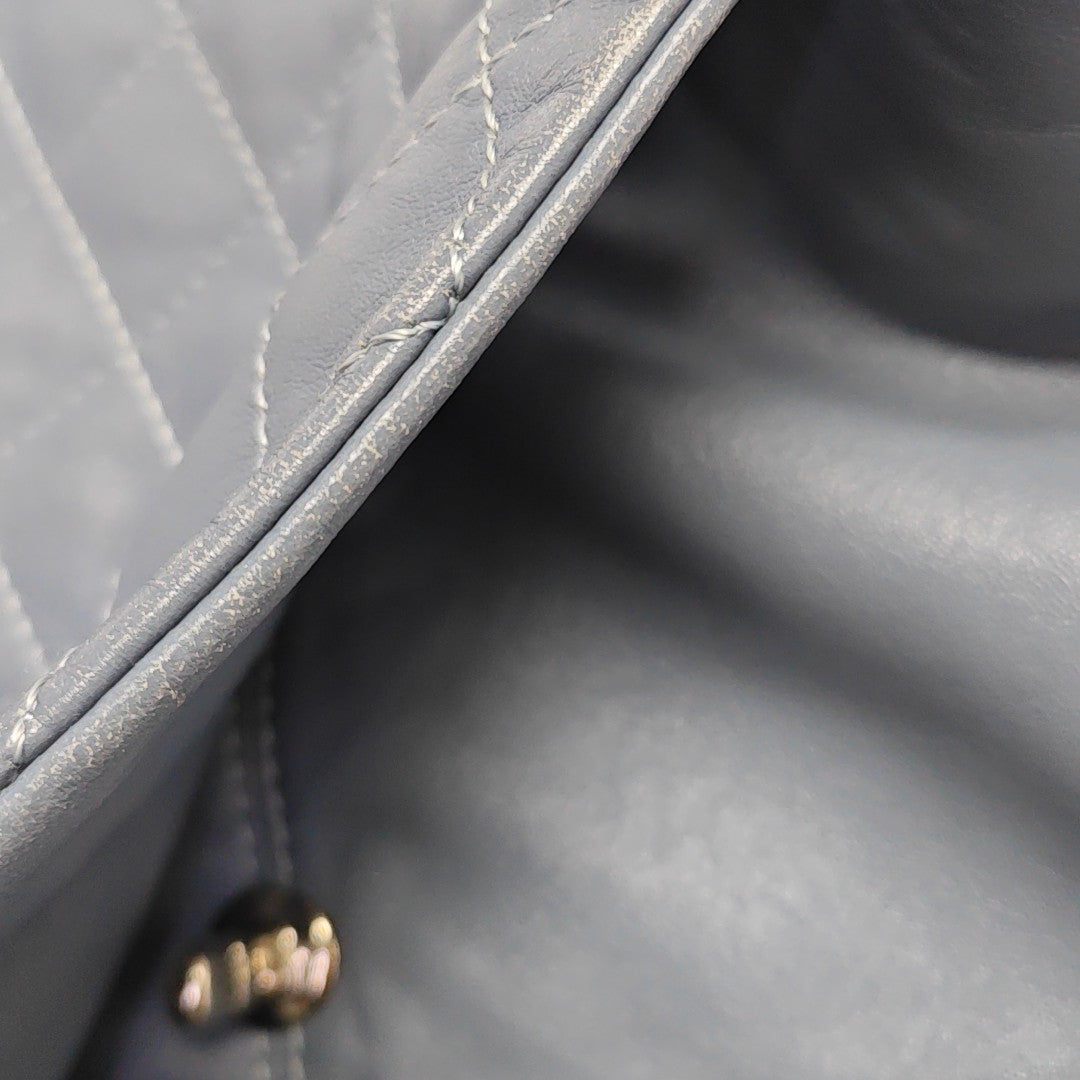 Quilted Lambskin Shoulder Bag Blue