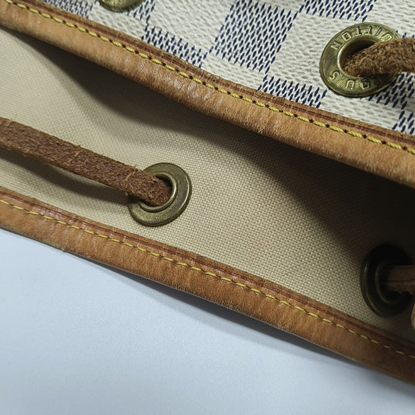 NOÉ GM Damier Azur Coated Canvas White