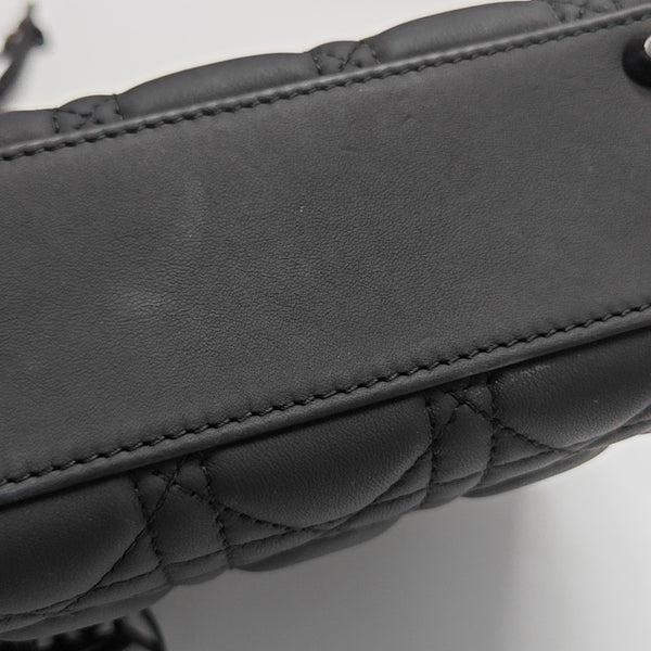 Lady Dior Mini Cannage Calfskin Black