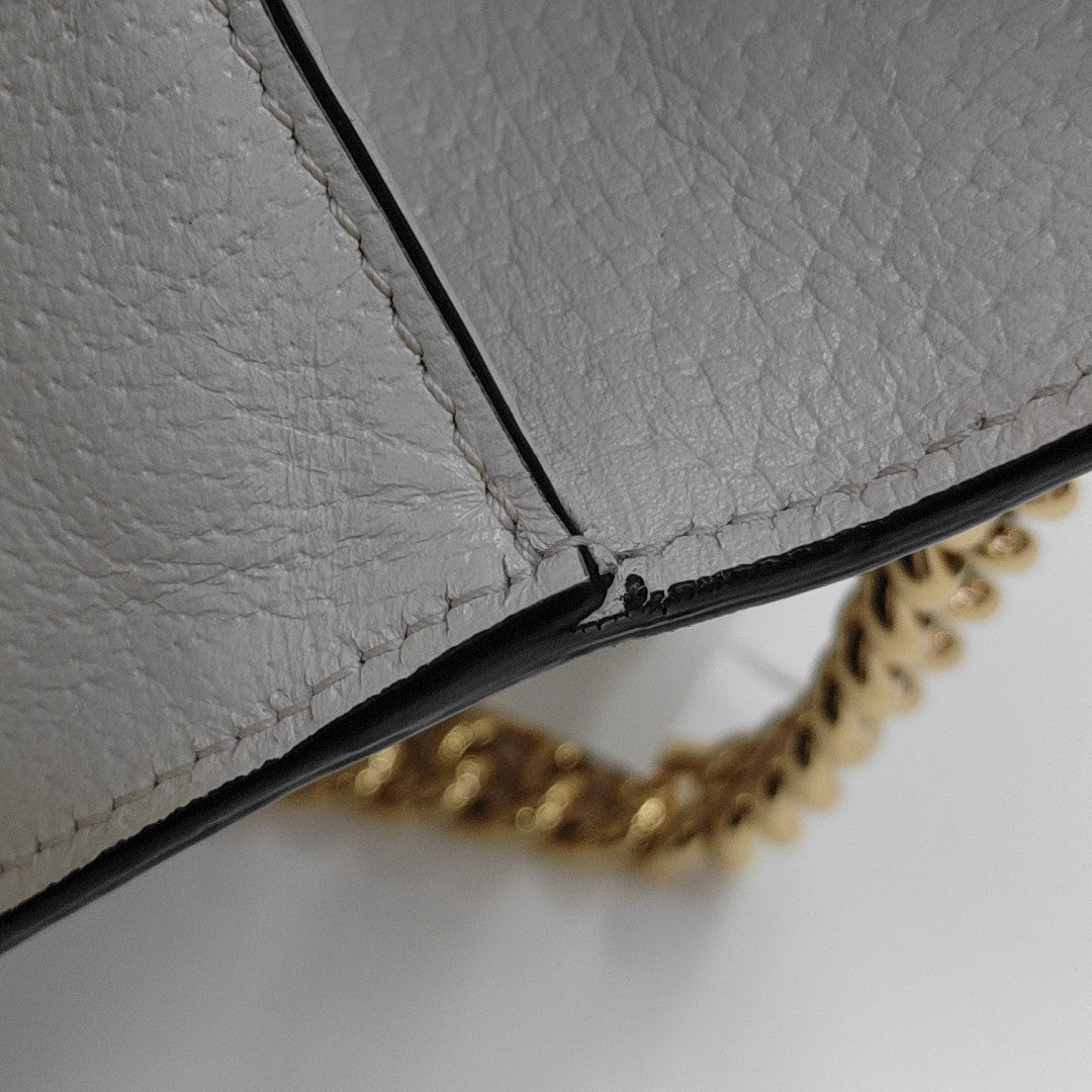 Padlock Small Monogram Coated Canvas White