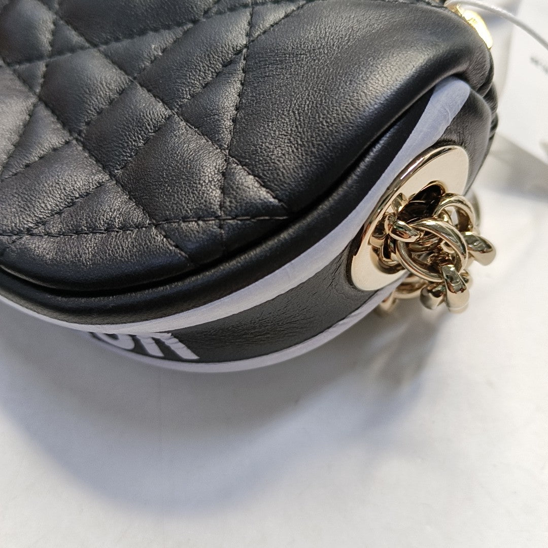Vibe Super Mini Cannage Piel de Cordero Negra