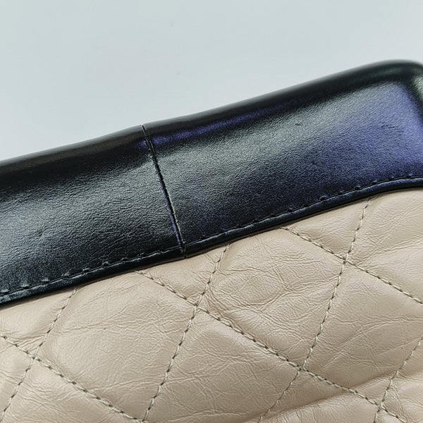 GABRIELLE Small Quilted Calfskin Beige