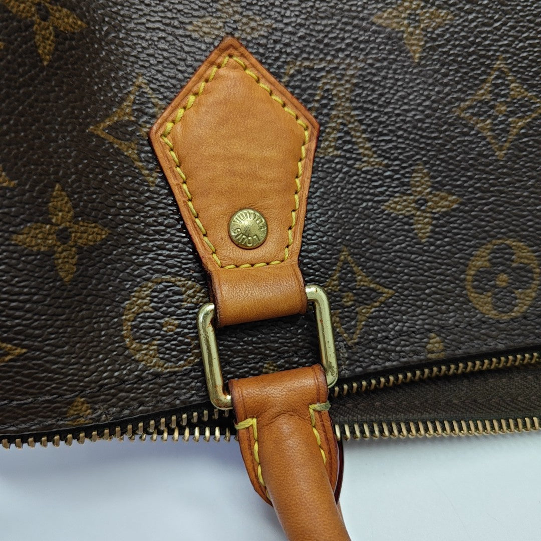 SPEEDY 30 Monogram Coated Canvas Brown