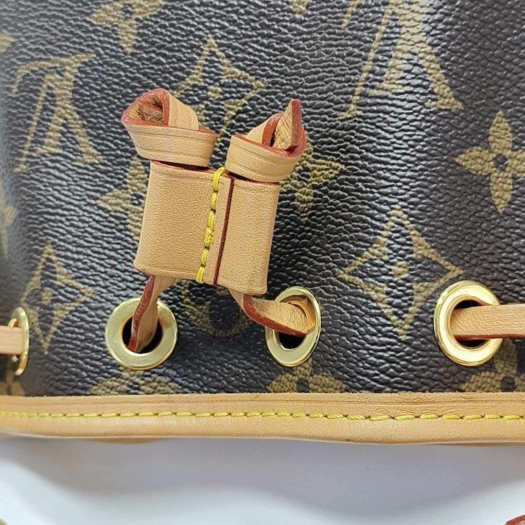 NOÉ Nano Monogram Coated Canvas Brown